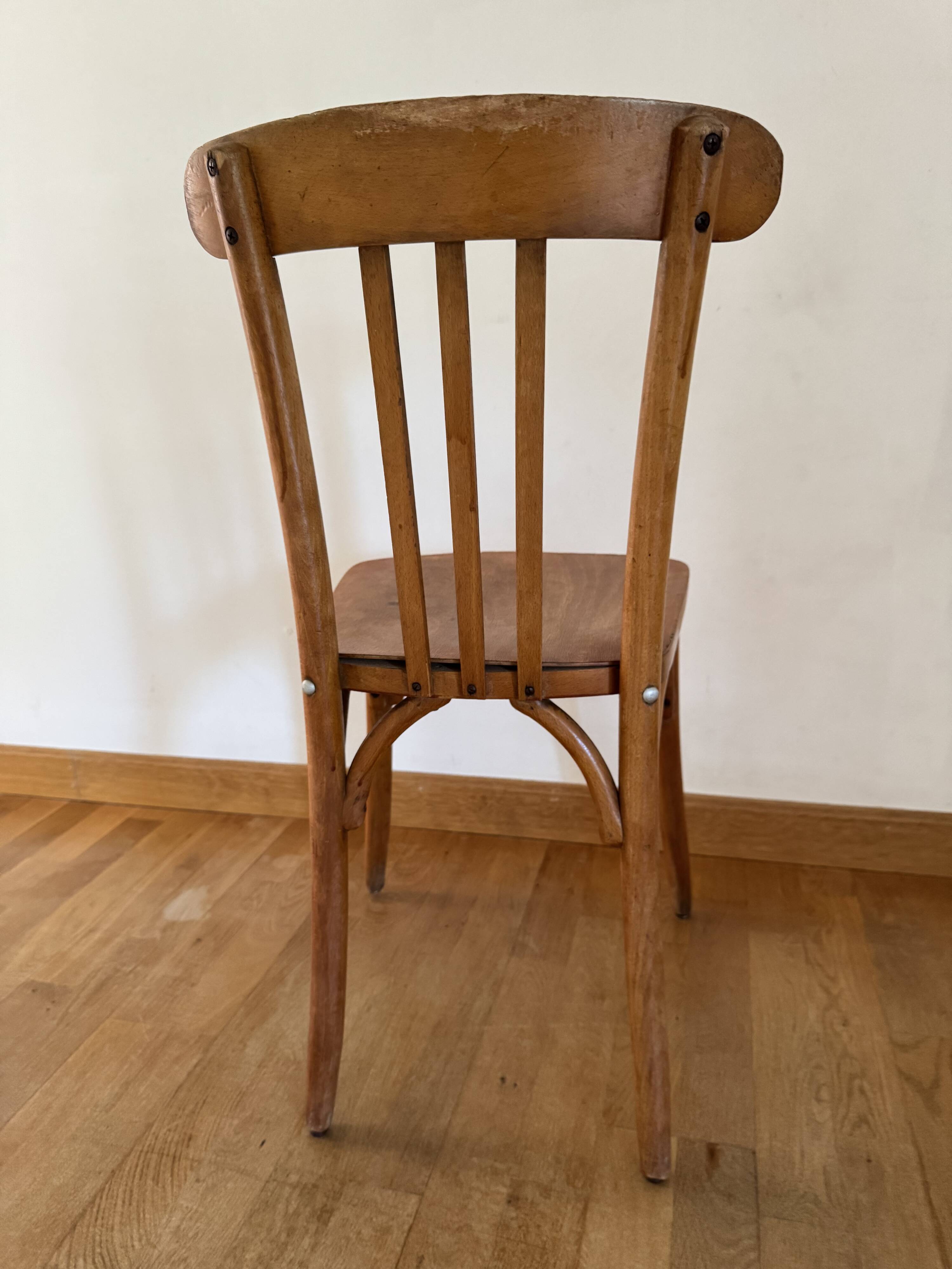 Vintage wooden bistro chair
