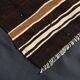Dark Brown Beige Aesthetic Vintage Rug, 135x165Cm