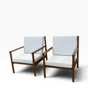 Set of 2 Italian armchairs