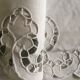Sheet and pillowcases embroidered linen Richelieu old Castle