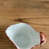 Pair of salerons shell Louis XV style porcelain of the nineteenth