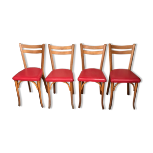 Série 4 chaises bistrot vintage