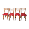 Série 4 chaises bistrot vintage baumann ep 40/50