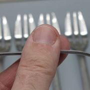 12 cake dessert forks christofle box bearn model steel - vg