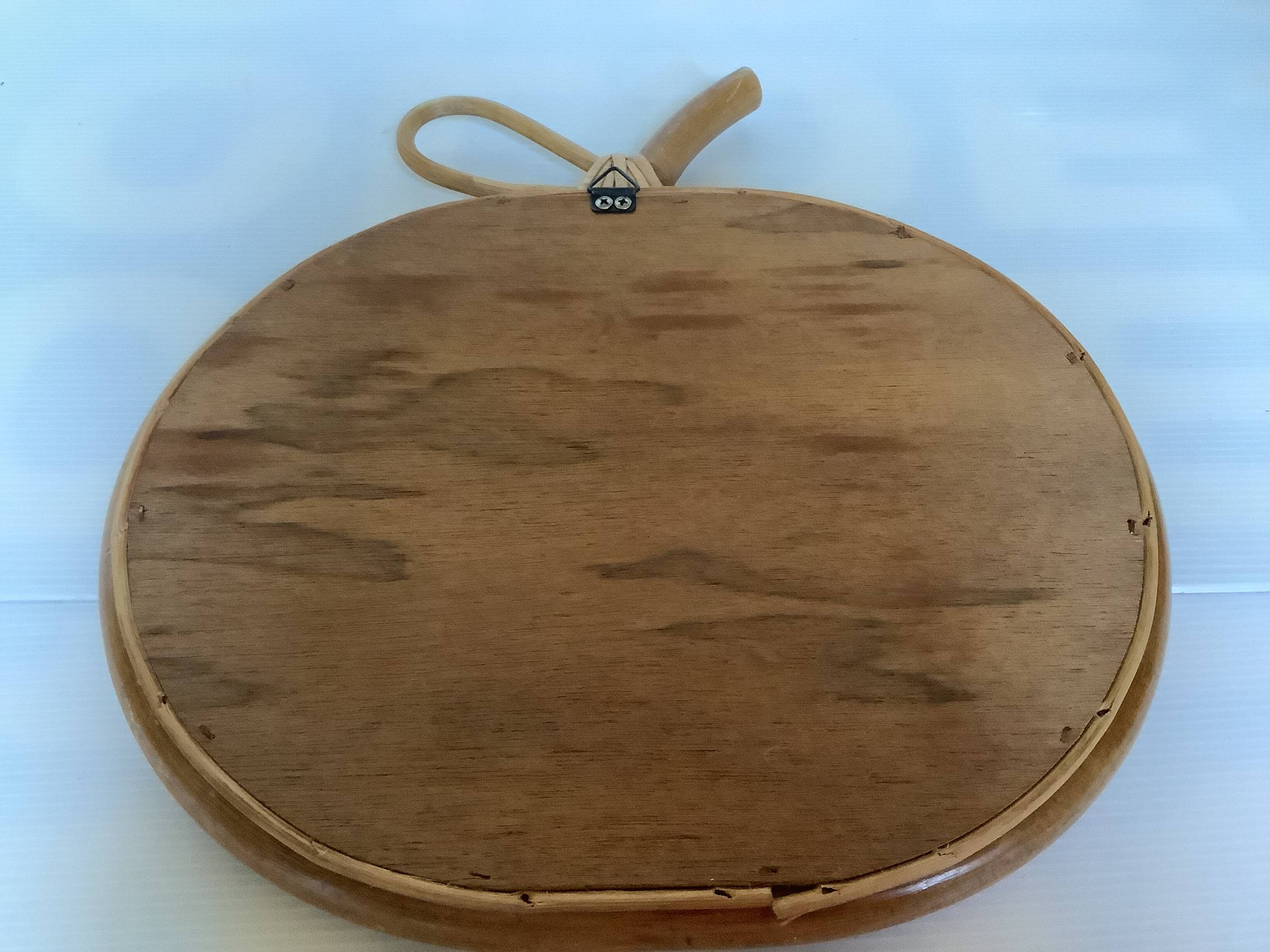 Vintage bamboo apple mirror