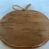 Miroir pomme vintage en bambou