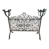 Wrought iron fire screen