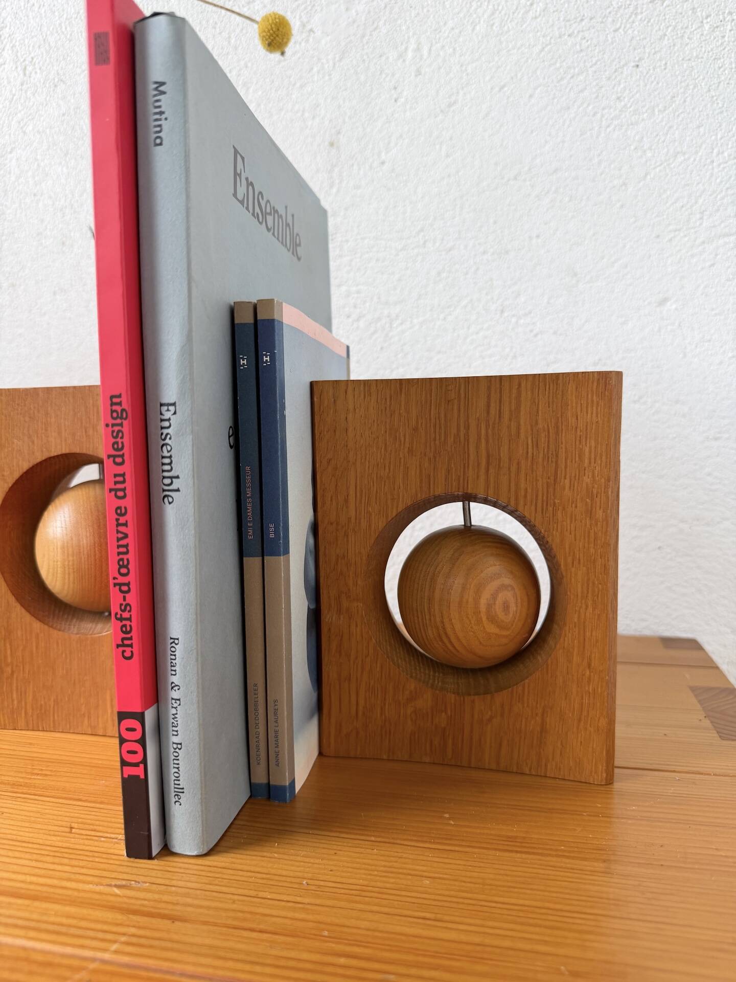 Constructivist wooden bookends