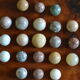 Solitaire game in exotic wood and semi-precious stones