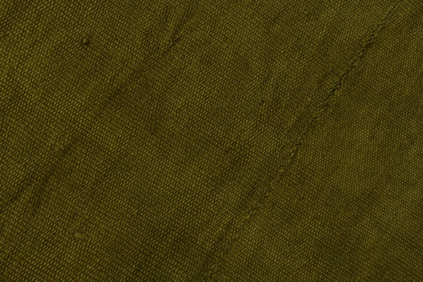 4x6 Army Green Vintage Kilim Rug, 114x184Cm