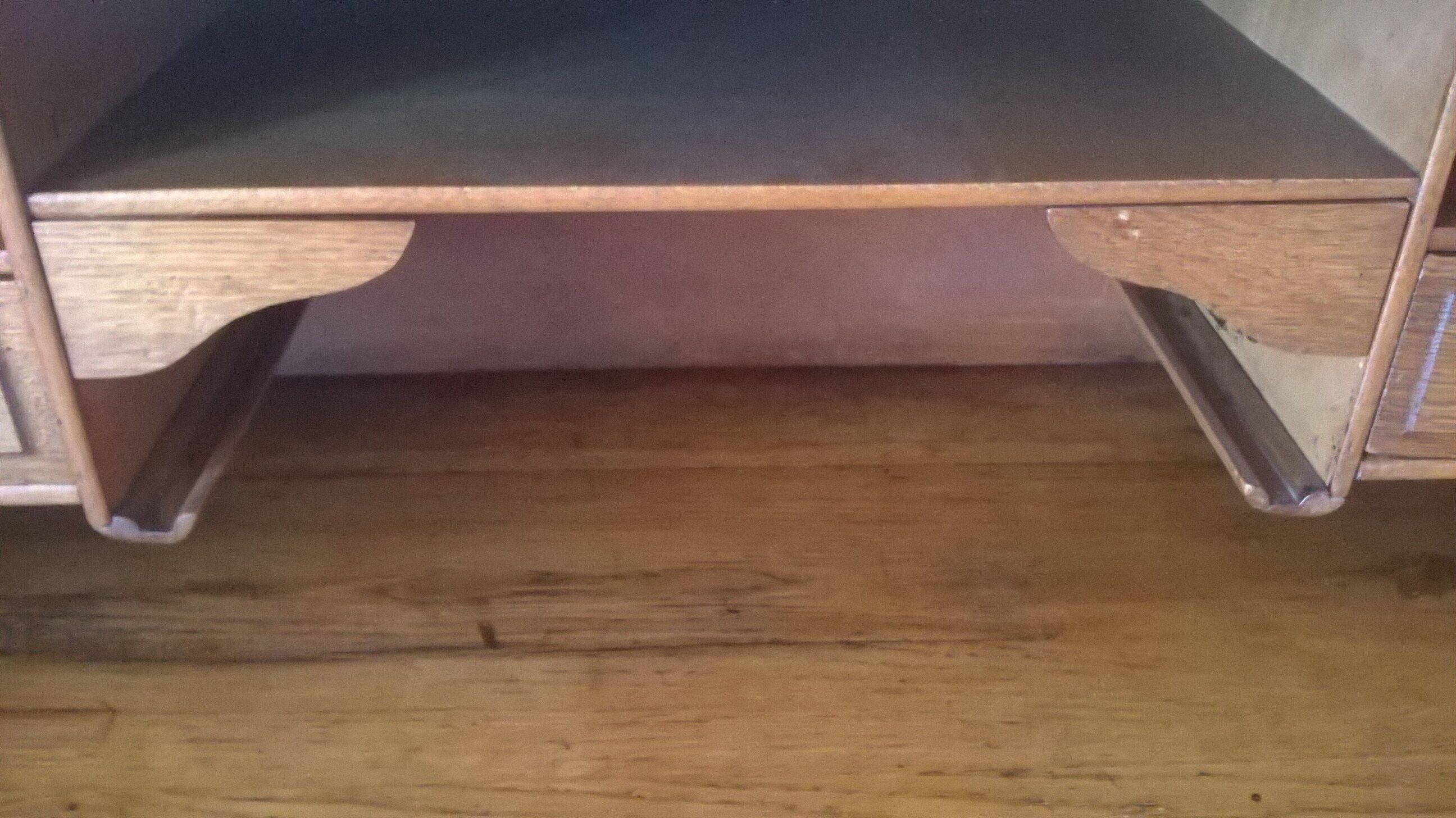 American desk with oak curtain