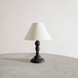 Vintage Danish Mid Century Sculptural Cast Iron Table Desk Lamp, 1940s