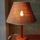 Pine lamp and rush lampshade from the 60s