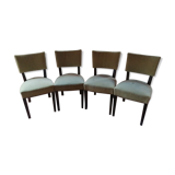 Set of 6 studded velvet chairs