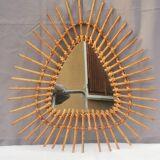 Vintage “rattan” wall mirror