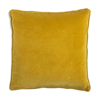 Velvet cushion 50x50cm ochre color