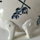 Lion Soup Tureen – Blue-grey Hollyhocks 1890-1920