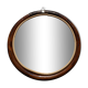 Round rattan mirror