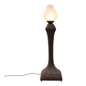 lampadaire Art Nouveau - cuivre