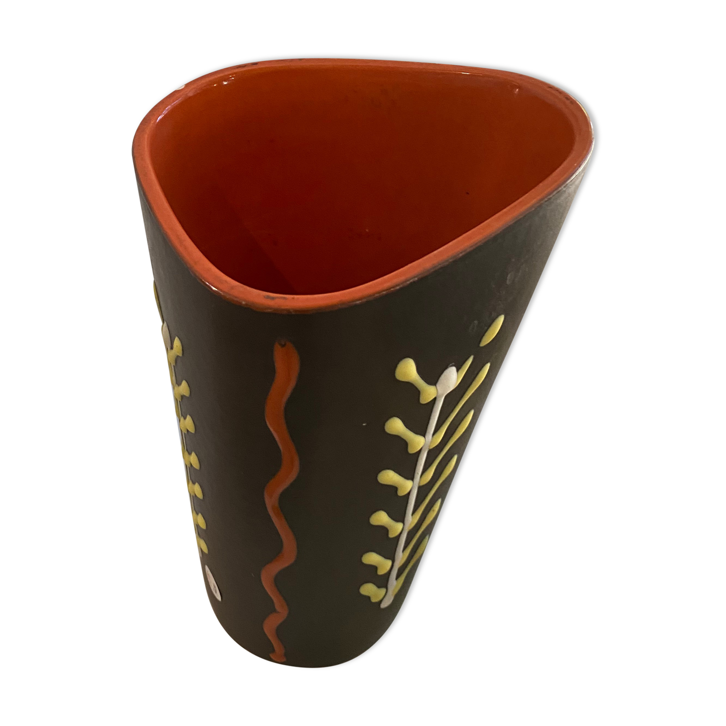 Vase with floral decorations André Baude