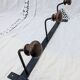 Wrought Iron Riveted Coat Rack with 3 Hooks Antique