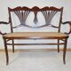 Fischel art nouveau bench in bentwood