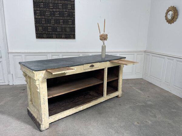 Comptoir en chêne et zinc, 1900