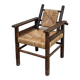 Fauteuil paillé 1950 dlg Dudouyt