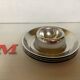 Four Belgium M stainless steel egg cups