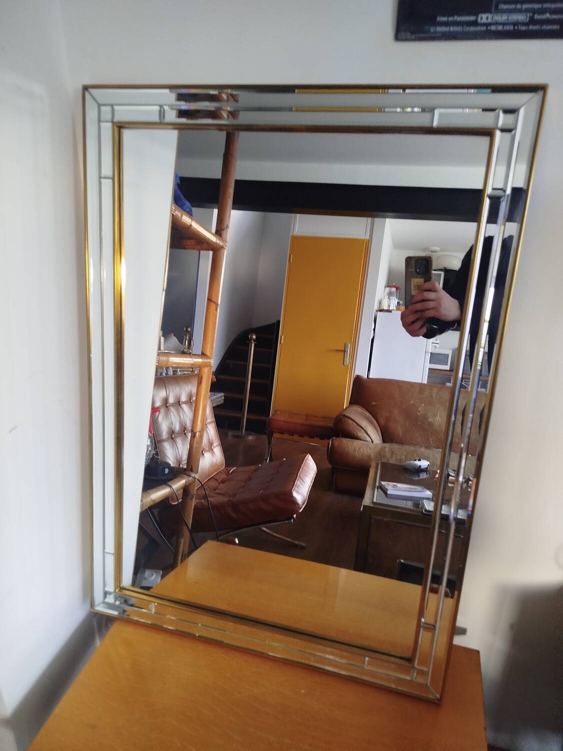 Bevelled Grand Mirror Deknudt, 1970s