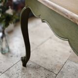 Olive green patinated table