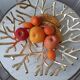Vintage golden and silver fruit basket