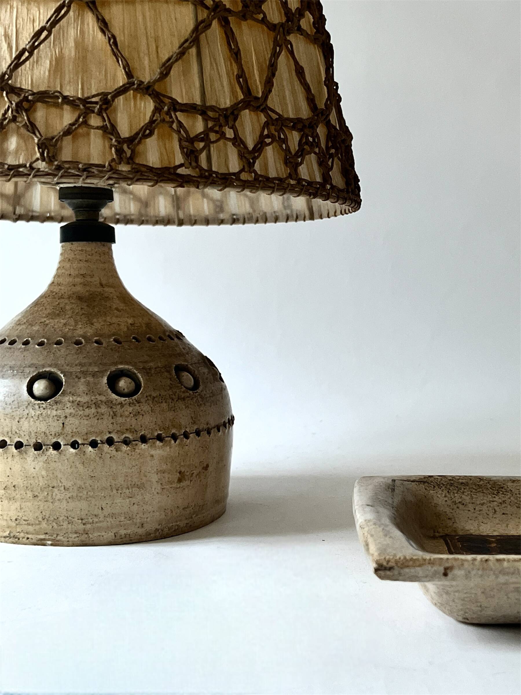 Ceramic table lamp by Georges Pelletier, 1970