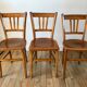 Trio de chaises bistrot Luterma années 50