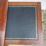 Black leather desk with extensions