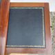 Black leather desk with extensions