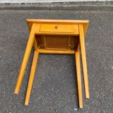 Scandinavian side table in solid wood with a drawer.