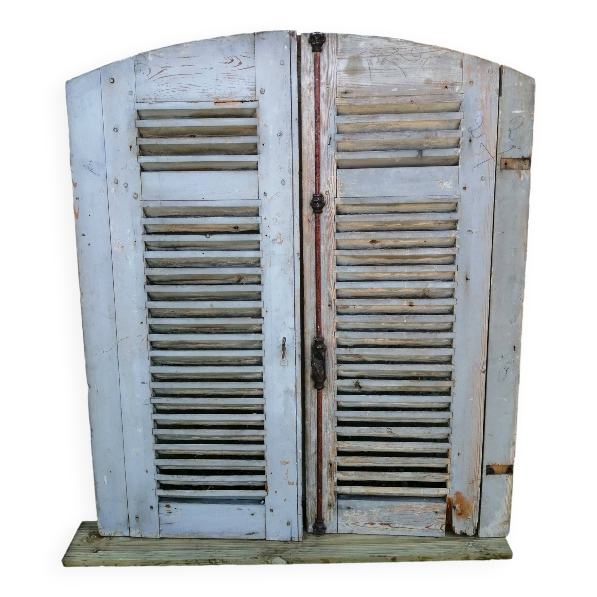 Pair of old 19th century louvered shutters