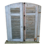 Pair of old 19th century louvered shutters