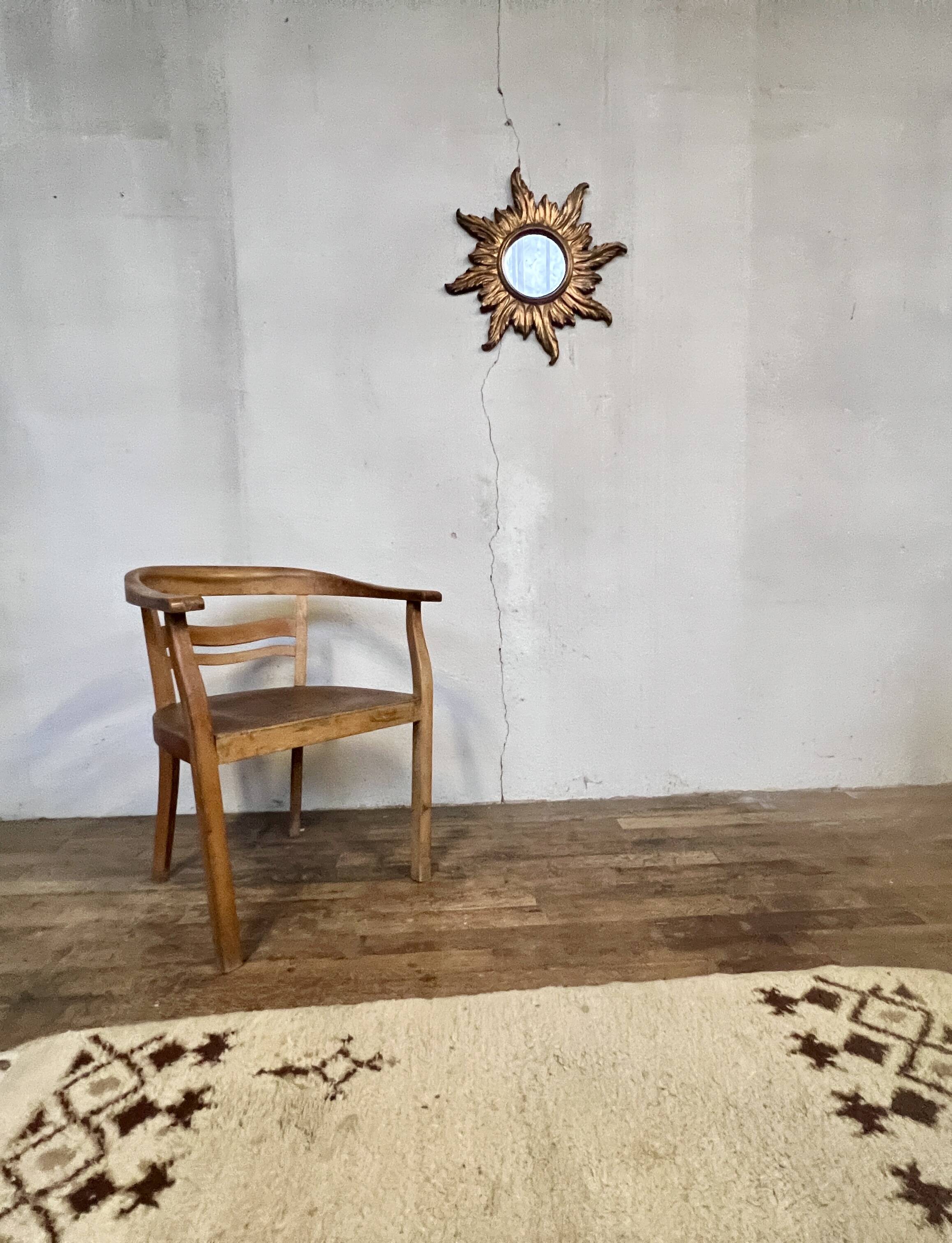 Vintage beech armchair