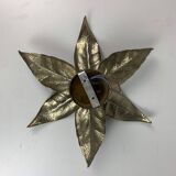 Florentine floral brass wall sconce by Willy Daro for Massive Lighting, Belgium