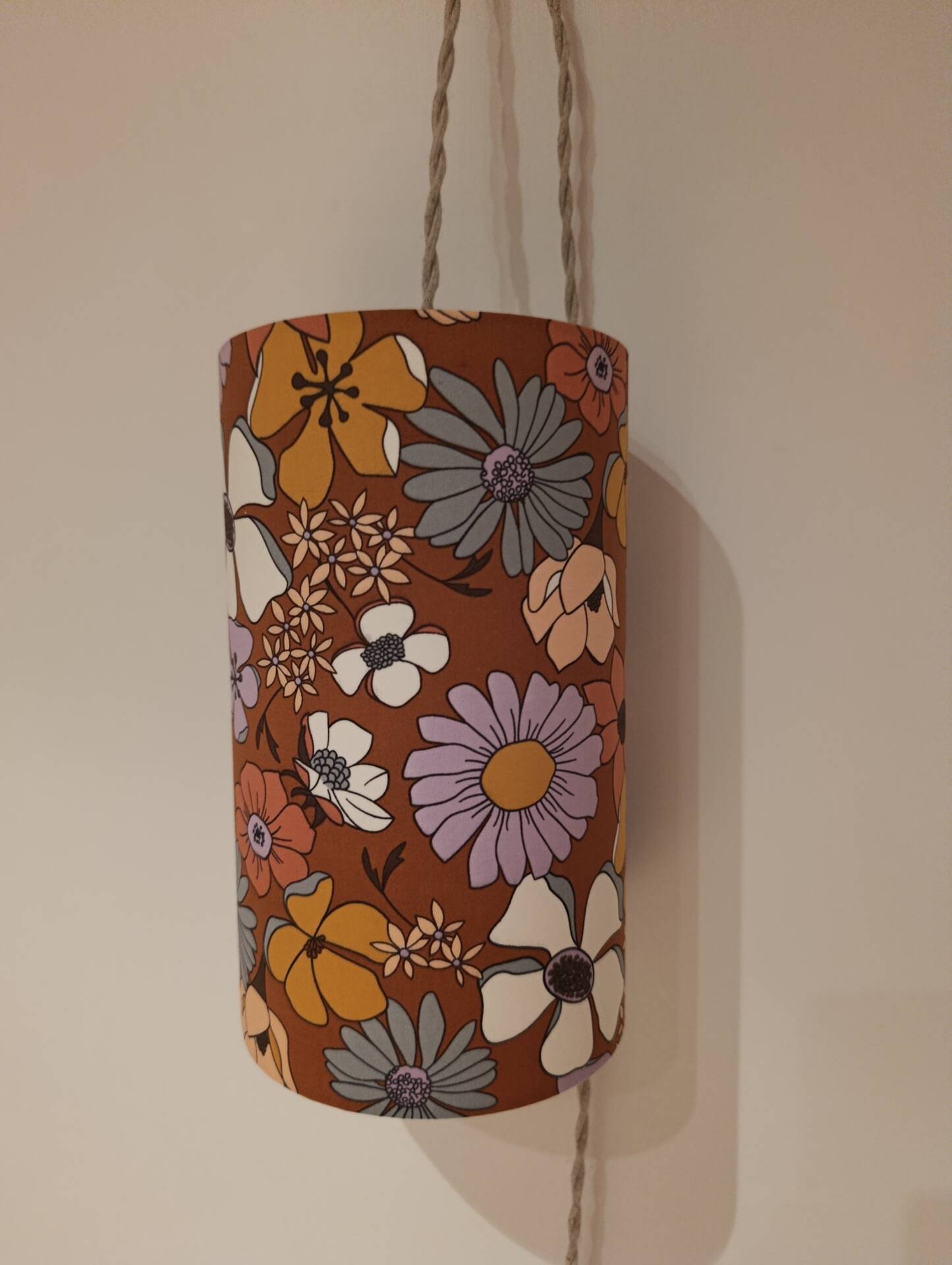 hanging lamp, vintage flower power style