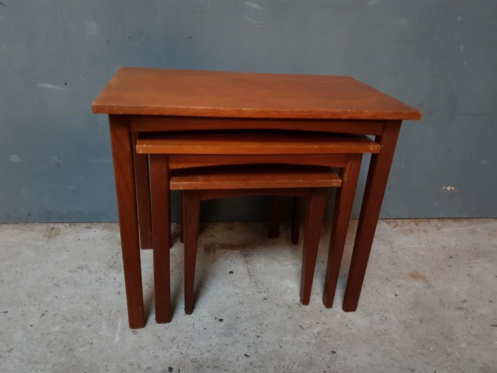 Set of  3 retro teak tables
