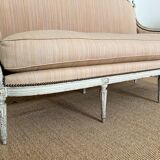 Louis XVI period sofa in lacquered wood