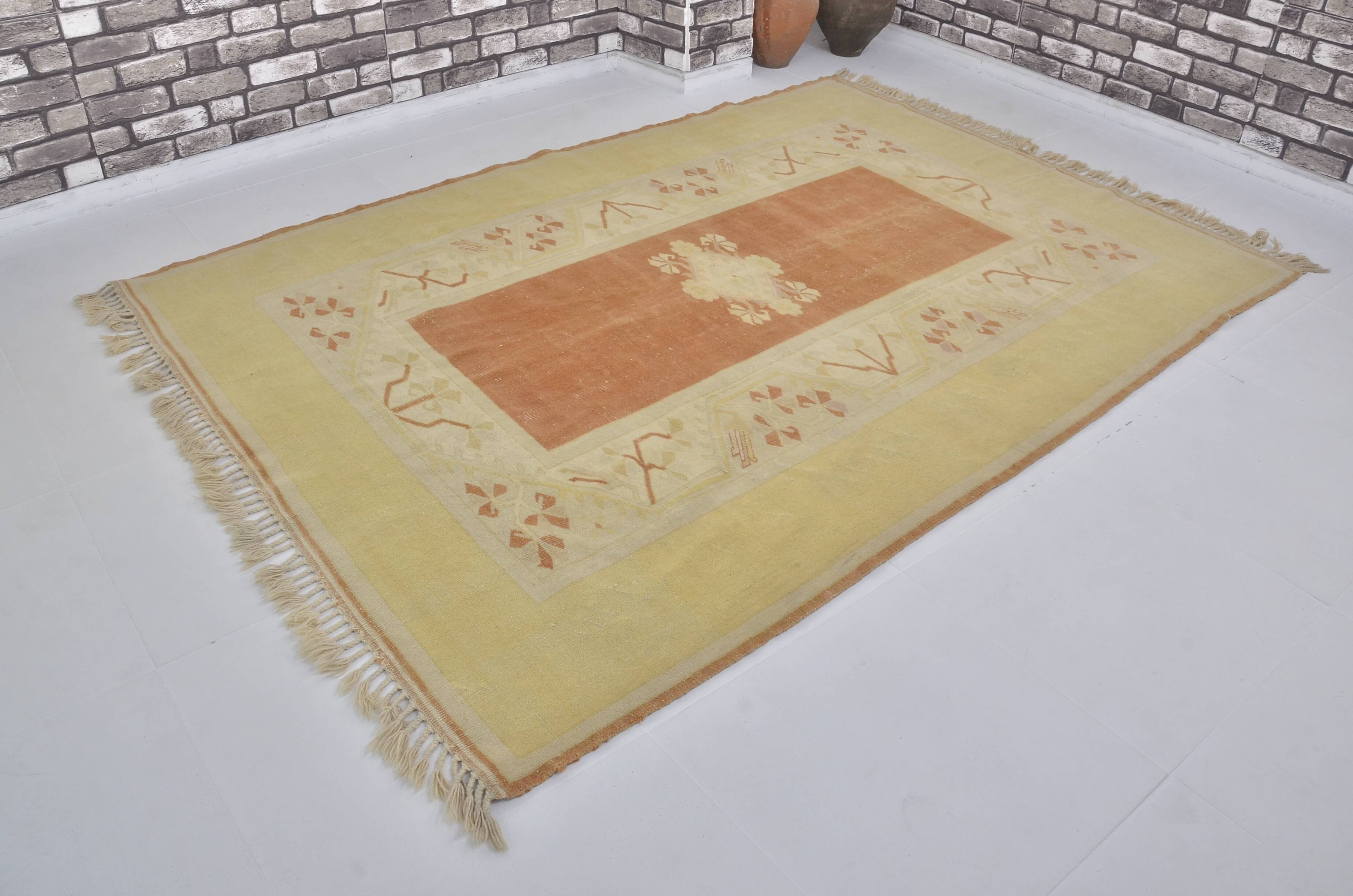 Neutral Vintage Handknotted Rug sku 2386