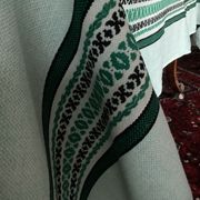 Cotton &  linen tablecloth vintage light green color