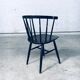 Mid-Century Scandinavian Design Curved Spindle Back Side Chair, Denmark, 1960s
