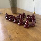 Red poodle ceramic knife holder