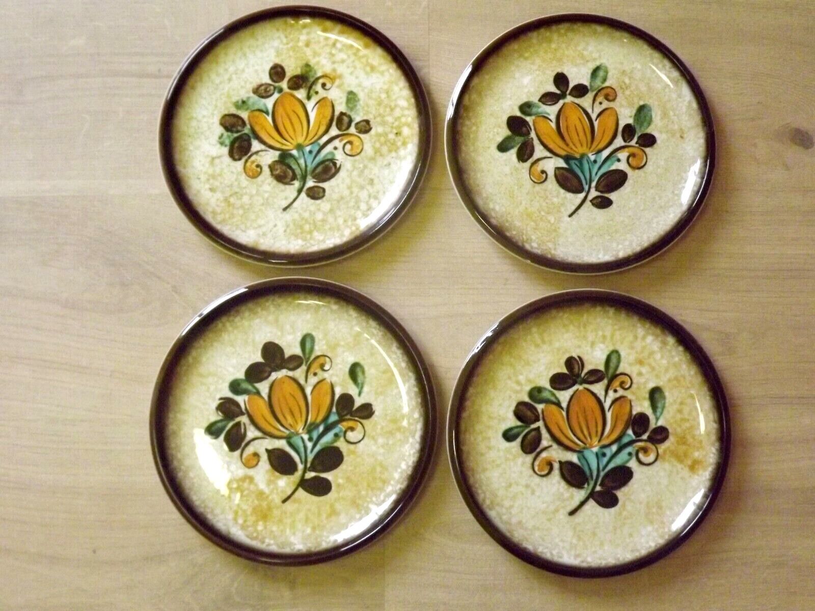 Vintage Villiroy and Boch Corfou Collection Set of 4 Dinner Plates 3802