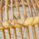 Vintage shell rattan armchair